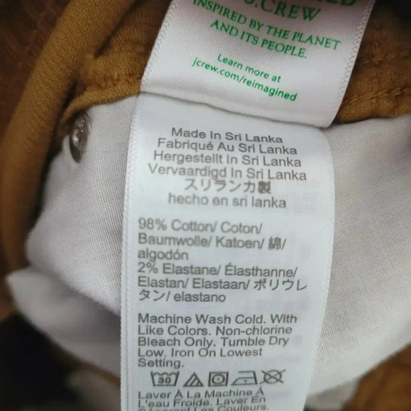 J.CREW Womens Corduroy Straight Pant Size 25 Brown Cotton Mid Rise 5-Pockets - Picture 4 of 9